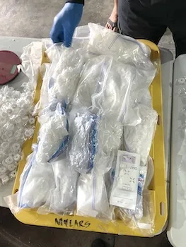 packages of crystal meth