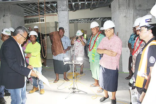 Senate tour of new fono building under construction