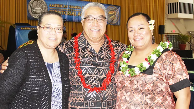 Tofa Sualauvi H. Su’a (middle) and two ASG participants 