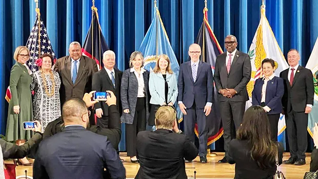 Amata and governor with others