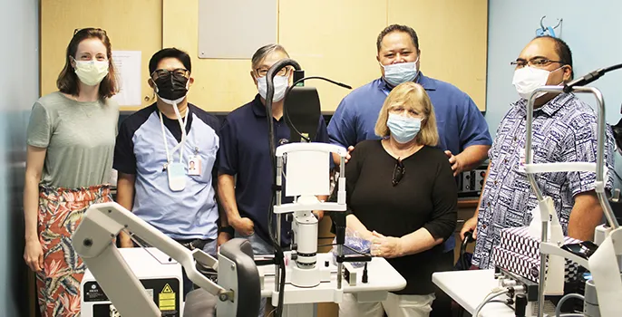 Laser eye machine donation from Roundhouse Foundation