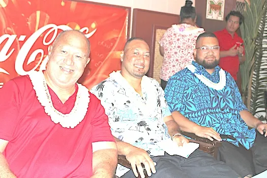 (l-r) GHC Reid offi cial Latu Kupu, Manu Samoa Sevens legend Lolo Lui, Bluesky CEO Justin Tuiasosopo.