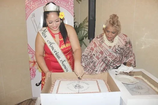 MASI President Simeafou Imo and reigning Miss American Samoa Judy F. Taunu’u