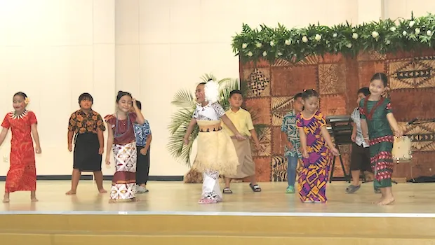 SBA K5 students on stage