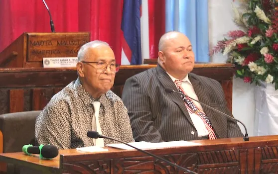 Malemo Tausaga and Governor's Chief of Staff Loa