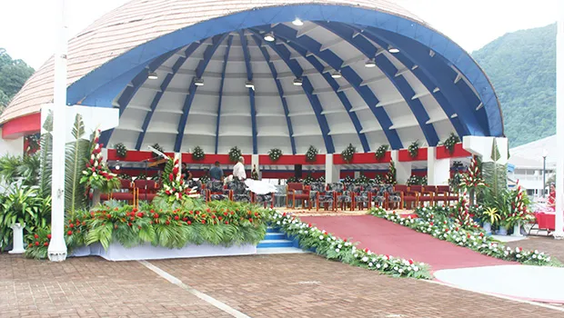 Final touches and inspections were carried out around 7a.m. today, Jan. 3, 2021 at the Fagatogo Pavilion stage at the Malae le Talu in Fagatogo for Inauguration Day 