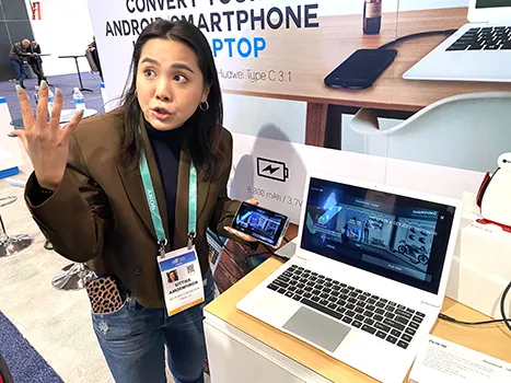 Kittika Amornpimon explains how your Android device can be upgraded to a full sized computer with the I-View Sharebook