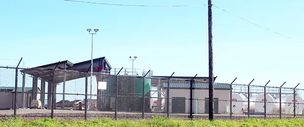 A Samoa News photo from this past Tuesday, shows the new location of the airport Jet-A fuel tank farm