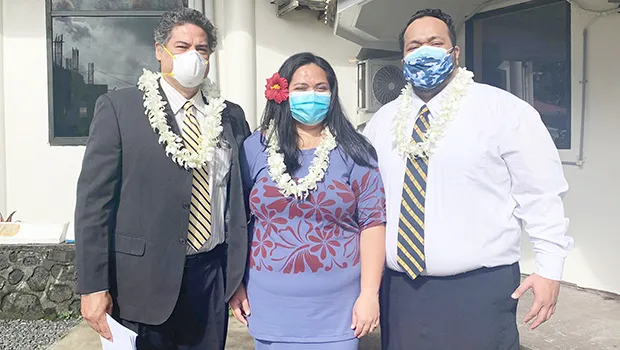 [l-r] Jon A. G. Clemens, Lornalei C. Meredith and Aitofele B. Sunia