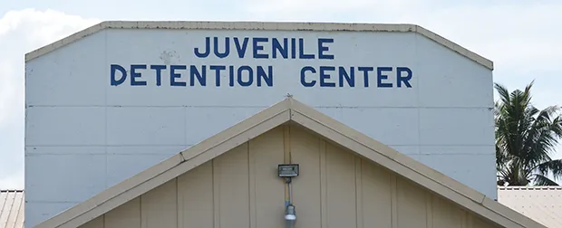 Juvenile Detention Center sign