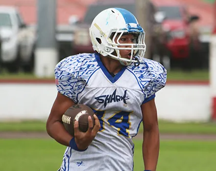 The 8th grader safety for the Samoana Sharks, Vaifanua Peko-Vai 