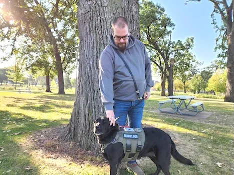 SERVICE DOG WITH HANDLER