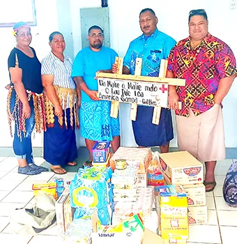 Donation ceremony at Kanana Fou