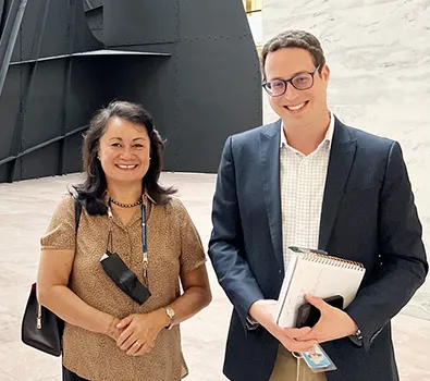 Sandra King-Young (left) and Stuart Portma