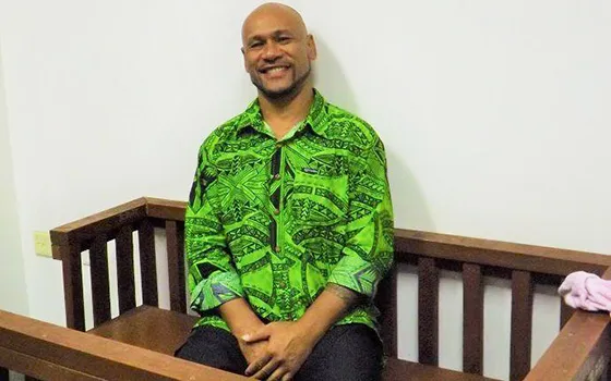 Malele Atofu, aka King Faipopo, sitting in court