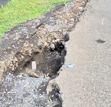 Fill dirt washed out of ditch in Kokoland