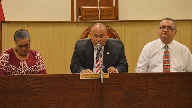 Director of KVZK-TV, Tuimavave Tauapa’i Laupola and his deputies