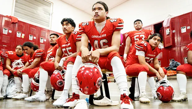 Lahainaluna High School football players