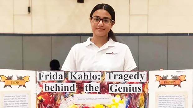 First place in the "Individual Exhibit" category for the elementary division competition of the 2019 Island Wide History Day is Lana Snow of Manumalo Academy.