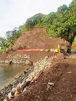 landslide area at Asili