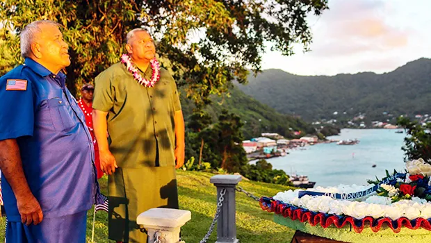 Gov. Lemanu P.S. Mauga AT TRAMWAY