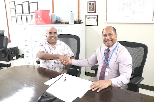 Dr. Ledua with Renasolve Inc. Chief Executive Officer Dr. Rubin Chandran 