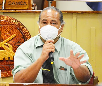 Chairman of the hospital Board, Dr Malomatumua Tuiolosega 