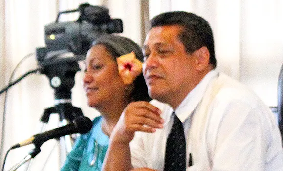 LBJ Medical Center head of pharmacy, Dr. Evelyn Ahhing-Faaiuaso and chief of internal medical, Dr. Seakerise Tuato’o