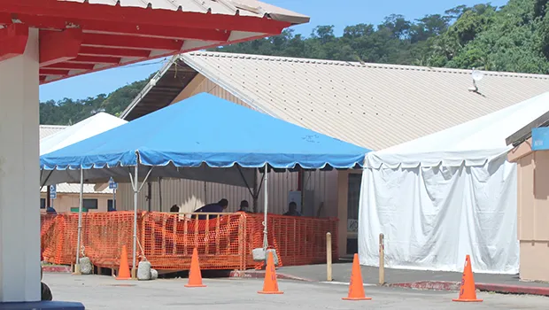 LBJ Hospital triage tents