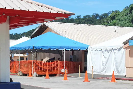 LBJ hospital triage tents