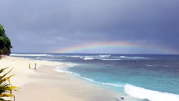 A rainbow over Aunuu