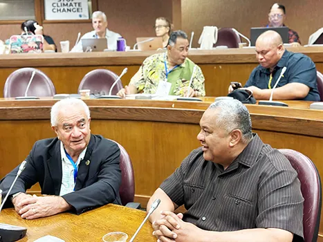 Gov. Lemanu P.S. Mauga and Sen. Togiola Tulafono