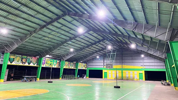 Leone gym with new lights on