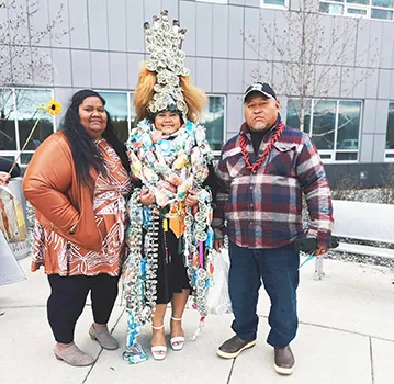 Loretta with her parents