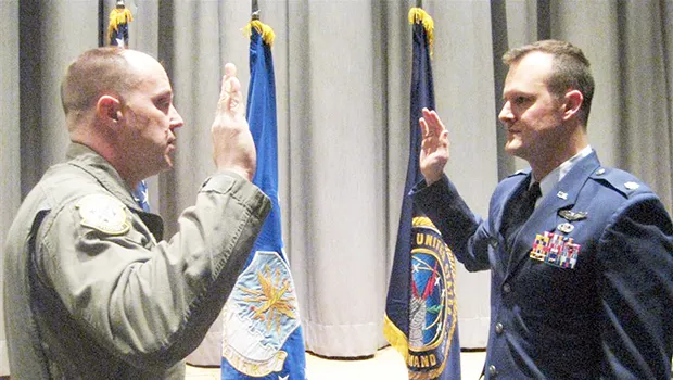 “Quickstrike” Haleck (right) with Air Force Brigadier General B. Nichols