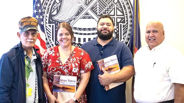 Lt. Governor Pulumataala Ae Ae, Jr. and book recipients