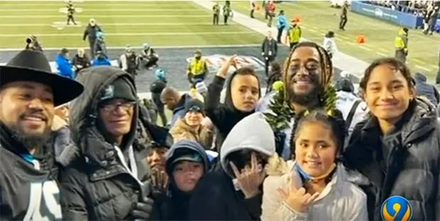 Frankie Luvu and family