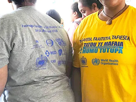 World Health Organization t-shirt for stamping out Filariasis