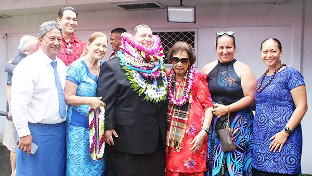 Freshman Maoputasi II faipule, Malaeoletalu Melesio Gurr and his family