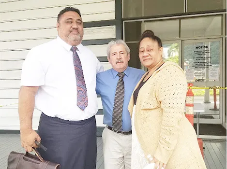 Tumuatasi Lefatia with her attorneys