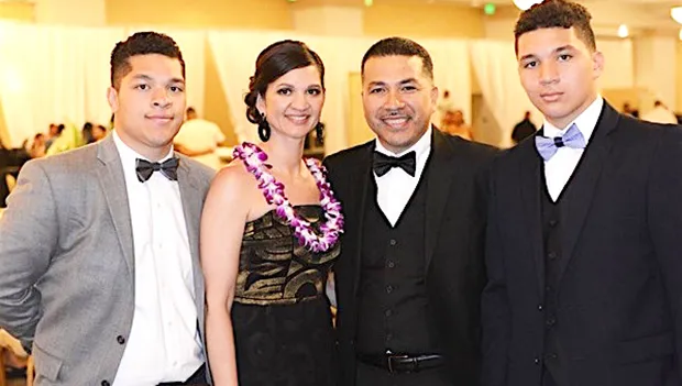 Manaiaisiva Fruean III with his mom and dad and his brother To'afiaoalii