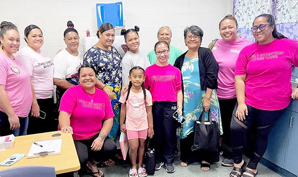 Olosega Elementary School teachers and DoH staff