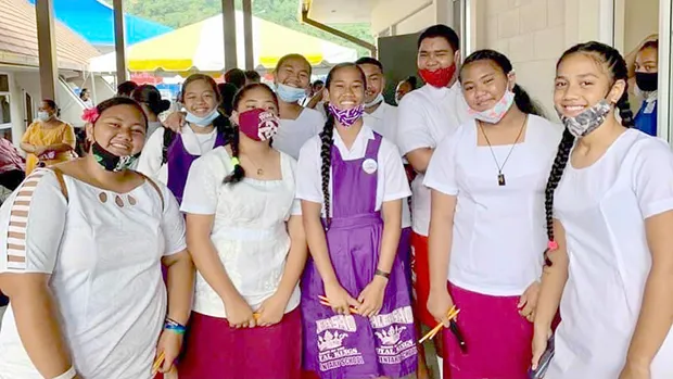 Manu'a elementary school students at math competition