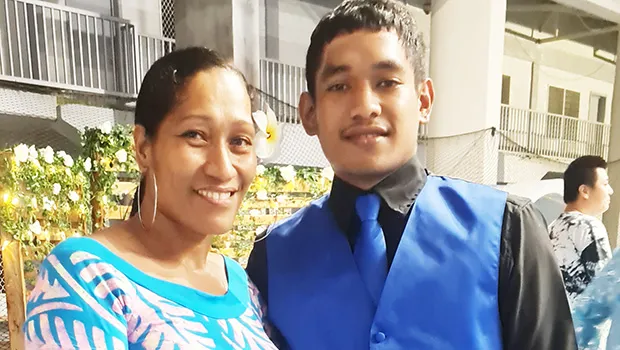 Ms Leata with her son Alofa Seumanu