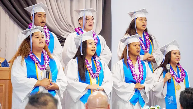 Seven of the eight Manumalo graduates