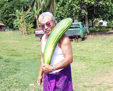 Manutulila Leuila with harvest
