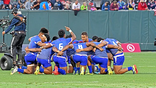 Manu Samoa 7s team in San Francisco, CA