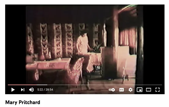 Screenshot from You Tube video of KZVK film for the 1970s