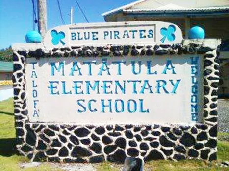 Matatula Elementary School sign