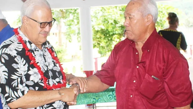 Paramount Chief Mauga Tasi Asuega and Uti Petelo